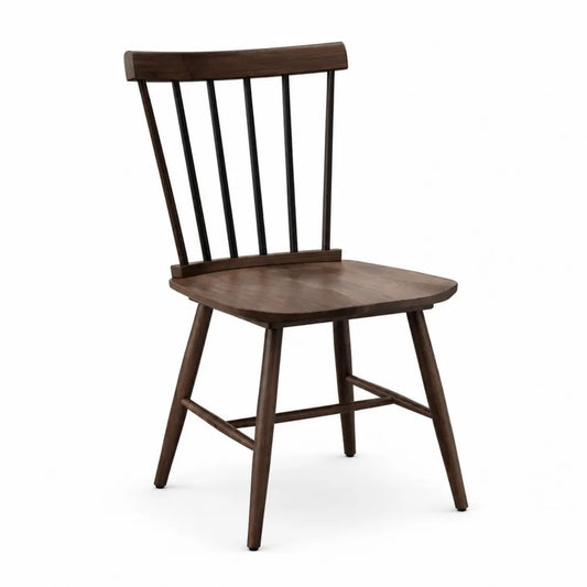 Chaise de salle à manger en bois et métal marron 45x50x85 cm